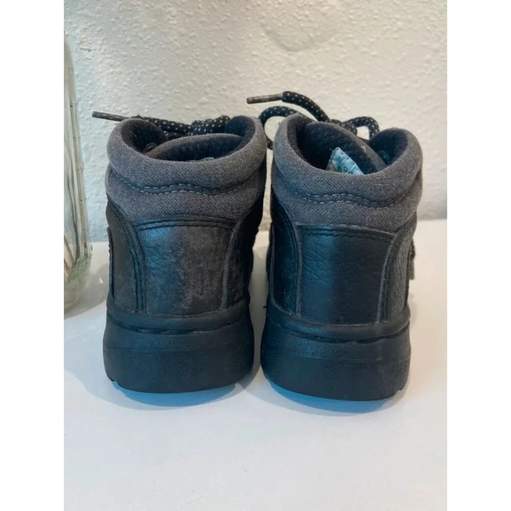 Boys toddler boots Leather Black Size 9 Lace Up Combat